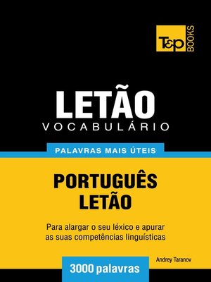 cover image of Vocabulário Português-Letão